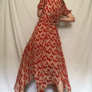 The Kooples Paisley Print Red Dress - NWT